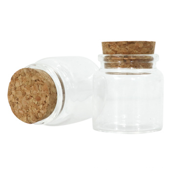 Wholesale glass sealed jar transparent tobacco moisturizing glass storage jar with wood lids custom logo